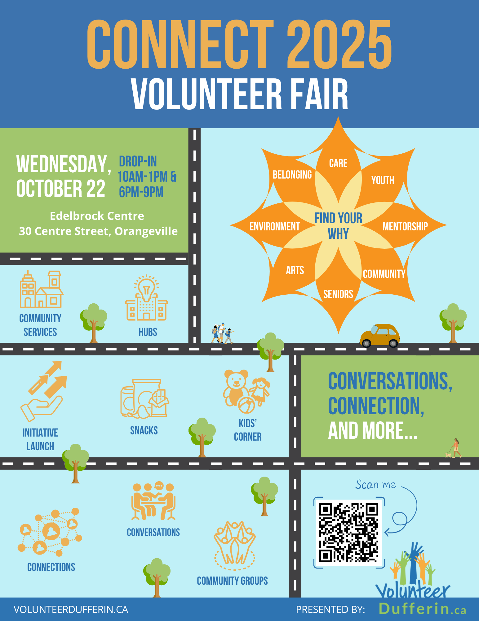 Volunteer Fair Poster (PNG) A site image set by the CMS